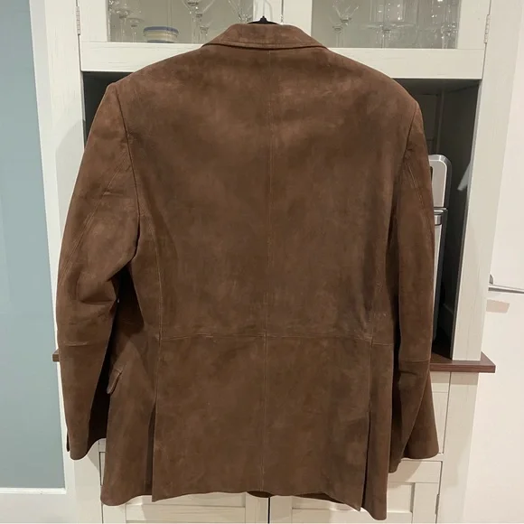 Lauren Ralph Lauren Dark Brown Suede Sport Coat Blazer - Picture 6 of 10